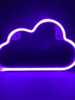 ΣΥΝΝΕΦΟ, 48 NEON LED ΛΑΜΠΑΚΙΑ ΜΕ ΜΠΑΤΑΡΙΑ (3xAA)/USB, ΜΩΒ, IP20, 29.5x2x18.5cm