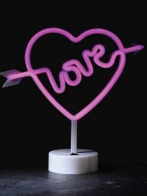 LOVE, 200 NEON LED ΛΑΜΠΑΚΙΑ ΜΕ ΜΠΑΤΑΡΙΑ (3xΑΑ)/USB, ΡΟΖ, IP20, 29*10*28.5