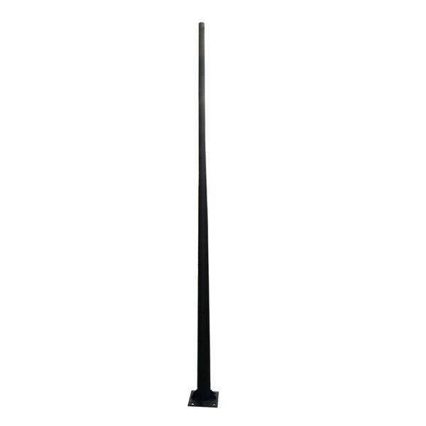 POLE - ΚΟΛΩΝΑ ΧΑΛΥΒΔΙΝΗ ΓΙΑ ΒΑΣΗ 300x300mm ΚΩΝΙΚΗ ME ΘΥΡΙΔΑ ΕΠΙΣΚΕΨΗΣ RAL 7016 Φ60x114x2000mm