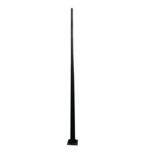 POLE - ΚΟΛΩΝΑ ΧΑΛΥΒΔΙΝΗ ΓΙΑ ΒΑΣΗ 300x300mm ΚΩΝΙΚΗ ME ΘΥΡΙΔΑ ΕΠΙΣΚΕΨΗΣ RAL 7016 Φ60x114x4000mm