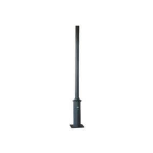 POLE SININ -  ΚΟΛΩΝΑ ΧΑΛΥΒΔΙΝΗ ΓΙΑ ΒΑΣΗ 200x200mm ΠΛΑΚΑ ΕΔΡΑΣΗΣ RAL 7016M Φ76x140x4000mm