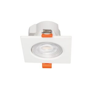 LED SMD ΧΩΝΕΥΤΟ ΚΙΝΗΤΟ ΦΩΤΙΣΤΙΚΟ ΣΠΟΤ ΜΕ ΔΙΑΚΟΠΤΗ ΛΕΥΚΟ ΤΕΤΡΑΓΩΝΟ 230V AC 7W CCT 40°IP20 Ra80 ΜΕ ΠΡΟΡΥΘΜΙΣΗ 3000K