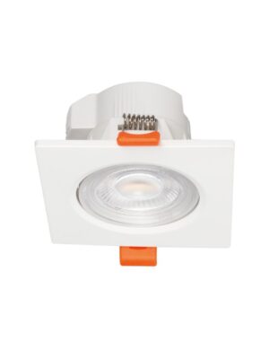 LED SMD ΧΩΝΕΥΤΟ ΚΙΝΗΤΟ ΦΩΤΙΣΤΙΚΟ ΣΠΟΤ ΜΕ ΔΙΑΚΟΠΤΗ ΛΕΥΚΟ ΤΕΤΡΑΓΩΝΟ 230V AC 7W CCT 40°IP20 Ra80 ΜΕ ΠΡΟΡΥΘΜΙΣΗ 3000K