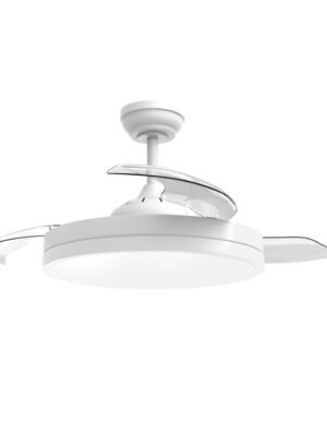 ΑΝΕΜΙΣΤΗΡΑΣ ΟΡΟΦΗΣ ΜΕ ΦΩΣ DIM ΛΕΥΚΟΣ ΜΕ 3 ΠΤΕΡΥΓΙΑ ΔΙΑΦΑΝΑ ΤΗΛΕΧΕΙΡΙΣΤΗΡΙΟ & ΧΡΟΝΟΔΙΑΚΟΠΤΗ LED 36W CCT 2000LM  DC 35W Φ1320mm