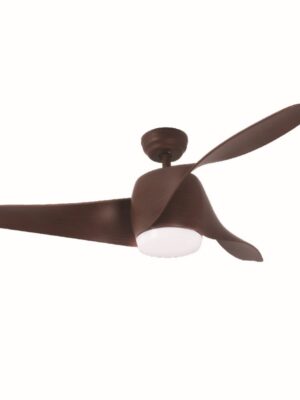 ΑΝΕΜΙΣΤΗΡΑΣ ΟΡΟΦΗΣ ΜΕ ΦΩΣ ΣΚΟΥΡΟ ΚΑΦΕ ΜΕ 3 ΠΤΕΡΥΓΙΑ ABS ΤΗΛΕΧΕΙΡΙΣΤΗΡΙΟ & ΧΡΟΝΟ LED 18W CCT 2190LM  DC 40W Φ1300xΥ510mmm