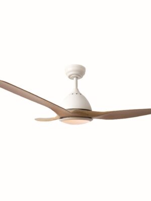 ΑΝΕΜΙΣΤΗΡΑΣ ΟΡΟΦΗΣ ΜΕ ΦΩΣ DIM ΑΝΟΙΧΤΟ ΚΑΦΕ ΜΕ 3 ΠΤΕΡΥΓΙΑ ABS ΤΗΛΕΧΕΙΡΙΣΤΗΡΙΟ & ΧΡΟΝΟΔΙΑΚΟΠΤΗ LED 18W CCT 2190LM  DC 40W Φ1300xΥ510mm