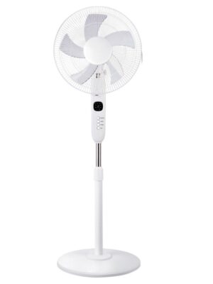 "ΑΝΕΜΙΣΤΗΡΑΣ ΜΕ ΟΡΘΟΣΤΑΤΗ ΛΕΥΚΟΣ ΜΕ 5 ΠΤΕΡΥΓΙΑ ΔΙΑΦΑΝΑ ΤΗΛΕΧΕΙΡΙΣΤΗΡΙΟ AC 55W Φ450mm