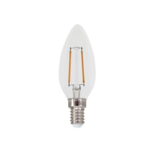 FILAMENT LED C35 2W 2700K 230V AC 250LM RA80 30000HRS 360° 1xE14 1xE14