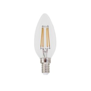 FILAMENT LED C35 4W 2700K 230V AC 480LM RA80 30000HRS 360° 1xE14