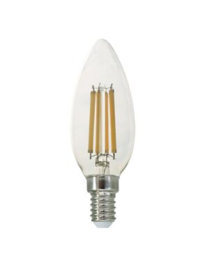 FILAMENT LED C35 6W 6500K 230V AC 780LM RA80 30000HRS 360° 1xE14