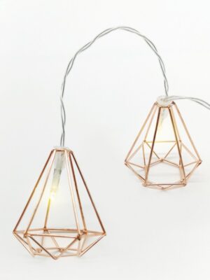 ΔΙΑΚΟΣΜΗΤΙΚΑ ΛΑΜΠΑΚΙΑ ΣΕ ΣΧΗΜΑ ΔΙΑΜΑΝΤΙΟΥ ΜΕΤΑΛΛΙΚΑ ΛΕΥΚΟ 10 LED ΣΕ ΣΕΙΡΑ ΘΕΡΜΟ ΛΕΥΚΟ ΜΠΑΤΑΡΙΕΣ 3xΑΑ ΜΕ ΧΡΟΝΟΔΙΑΚΟΠΤΗ 6ΟΝ/18OFF