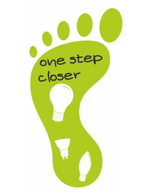 LEFT FOOTPRINT FLOOR STICKER DIOLAMP 27x11cm