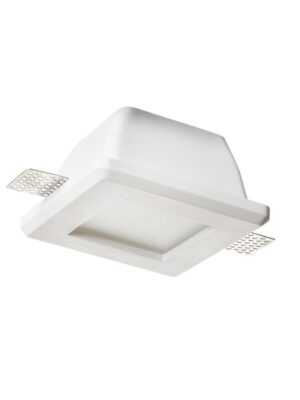 ΤΕΤΡΑΓΩΝΟ ΓΥΨΙΝΟ TRIMLESS ΣΠΟΤ RORY GU10 ΜΕ ΟΠΑΛ ΓΥΑΛΙ