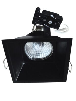 ΣΠΟΤ ΧΩΝΕΥΤΟ ΚΙΝΗΤΟ ΚΡΥΦΟΥ ΦΩΤΙΣΜΟΥ ΣΥΜΒΑΤΙΚΟ GU10 &  LED ΜΑΥΡΟ IP20 88x88mm