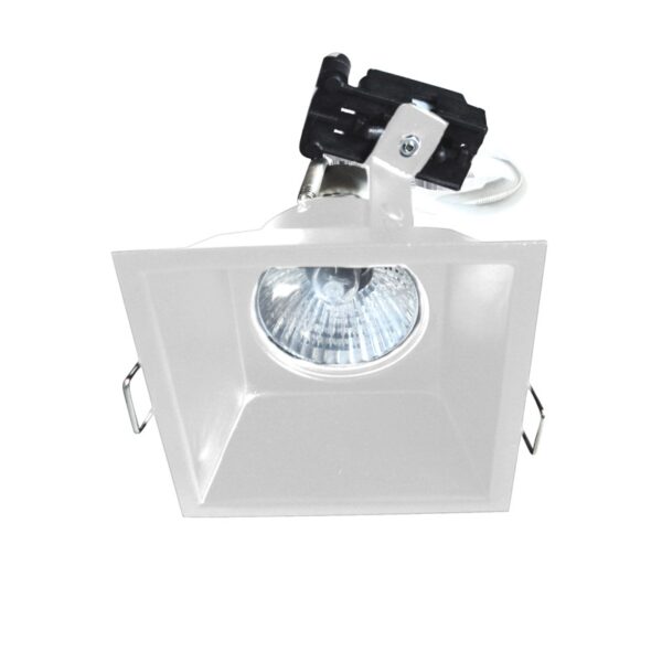 ΣΠΟΤ ΧΩΝΕΥΤΟ ΚΙΝΗΤΟ ΚΡΥΦΟΥ ΦΩΤΙΣΜΟΥ ΣΥΜΒΑΤΙΚΟ GU10 &  LED ΛΕΥΚΟ IP20 88x88mm