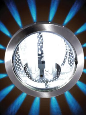 ΣΠΟΤ ΧΩΝΕΥΤΟ ΑΡΧΙΤΕΚΤΟΝΙΚΟΥ ΦΩΤΙΣΜΟΥ ΣΥΜΒΑΤΙΚΟ 2xΕ27 & 18 LED ΜΠΛΕ ΑΛΟΥΜΙΝΙΟ IP20 230x125mm