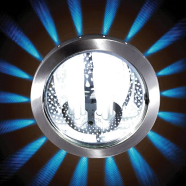 ΣΠΟΤ ΧΩΝΕΥΤΟ ΑΡΧΙΤΕΚΤΟΝΙΚΟΥ ΦΩΤΙΣΜΟΥ ΣΥΜΒΑΤΙΚΟ 2xΕ27 & 18 LED ΜΠΛΕ ΑΛΟΥΜΙΝΙΟ IP20 230x125mm