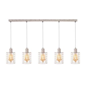 NETTO ΦΩΤΙΣΤΙΚΟ ΚΡΕΜΑΣΤΟ ΛΕΥΚΗ ΣΚΟΥΡΙΑ ΜΕΤΑΛΛΙΚΗ ΣΥΜΒΑΤΙΚΗ 5ΧΕ27 IP20 950Χ1200mm