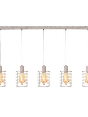 NETTO ΦΩΤΙΣΤΙΚΟ ΚΡΕΜΑΣΤΟ ΛΕΥΚΗ ΣΚΟΥΡΙΑ ΜΕΤΑΛΛΙΚΗ ΣΥΜΒΑΤΙΚΗ 5ΧΕ27 IP20 950Χ1200mm