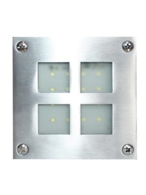 NETTO ΠΛΑΦΟΝΙΕΡΑ ΕΞΩΤΕΡΙΚΗ LED ΨΥΧΡΟ 105X105 ΝΙΚΕΛ ΜΑΤ