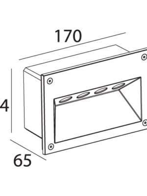NETTO DOWN 4X1W P.LED IP65