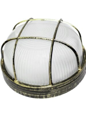 ΑΠΛΙΚΑ ΚΗΠΟΥ ΧΕΛΩΝΑ ΑΛΟΥΜΙΝΙΟ ΧΡΥΣΟ ΜΕ ΜΑΥΡΟ ΣΥΜΒΑΤΙΚΟ 1xE27 IP45 Φ190x95mm