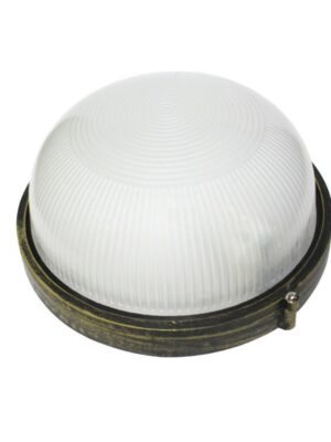 ΑΠΛΙΚΑ ΤΥΠΟΥ ΧΕΛΩΝΑ ΑΛΟΥΜΙΝΙΟ ΧΡΥΣΟ ΜΕ ΜΑΥΡΟ ΣΥΜΒΑΤΙΚΟ 1xE27 IP45 Φ190x95mm