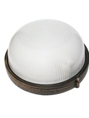 ΑΠΛΙΚΑ ΤΥΠΟΥ ΧΕΛΩΝΑ ΑΛΟΥΜΙΝΙΟ ΣΚΟΥΡΙΑ ΣΥΜΒΑΤΙΚΟ 1xE27 IP45 Φ190x95mm