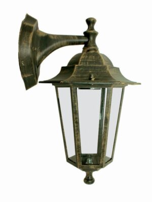 ΦΑΝΑΡΙ ΕΞΑΦΩΝΟ ΑΛΟΥΜΙΝΙΟ ΧΡΥΣΟ ΜΕ ΜΑΥΡΟ ΣΥΜΒΑΤΙΚΟ 1xE27 IP45 220x202x330mm