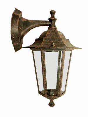 ΦΑΝΑΡΙ ΕΞΑΦΩΝΟ ΑΛΟΥΜΙΝΙΟ ΣΚΟΥΡΙΑ ΣΥΜΒΑΤΙΚΟ 1xE27 IP45 220x202x330mm