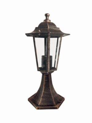 ΦΑΝΑΡΙ ΕΞΑΦΩΝΟ ΑΛΟΥΜΙΝΙΟ ΣΚΟΥΡΙΑ ΣΥΜΒΑΤΙΚΟ 1xE27 IP45 Φ190x365mm