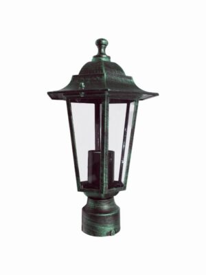 ΦΑΝΑΡΙ ΕΞΑΦΩΝΟ ΑΛΟΥΜΙΝΙΟ ΠΡΑΣΙΝΟ ΜΕ ΜΑΥΡΟ ΣΥΜΒΑΤΙΚΟ 1xE27 IP45 202x60x325mm