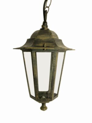 ΦΑΝΑΡΙ ΕΞΑΦΩΝΟ ΑΛΟΥΜΙΝΙΟ ΧΡΥΣΟ ΜΕ ΜΑΥΡΟ ΣΥΜΒΑΤΙΚΟ 1xE27 IP45 Φ202x930mm