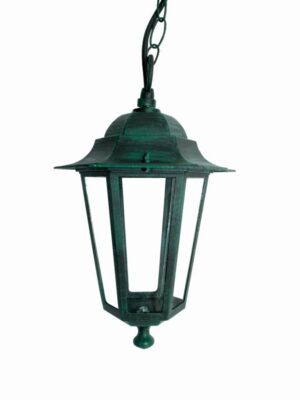 ΦΑΝΑΡΙ ΕΞΑΦΩΝΟ ΑΛΟΥΜΙΝΙΟ ΠΡΑΣΙΝΟ ΜΕ ΜΑΥΡΟ ΣΥΜΒΑΤΙΚΟ 1xE27 IP45 Φ202x930mm