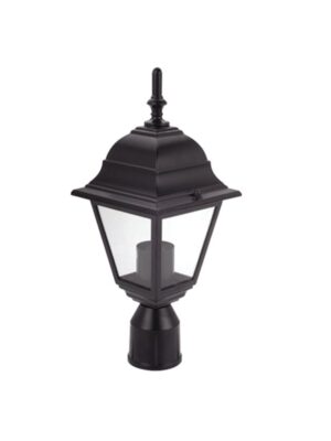 ΦΑΝΑΡΙ ΤΕΤΡΑΓΩΝΟ ΑΛΟΥΜΙΝΙΟ ΜΑΥΡΟ ΣΥΜΒΑΤΙΚΟ 1xE27 IP45 150x60x345mm