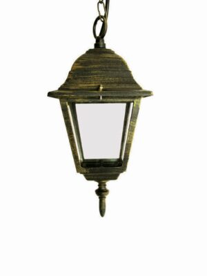 ΦΑΝΑΡΙ ΤΕΤΡΑΓΩΝΟ ΑΛΟΥΜΙΝΙΟ ΧΡΥΣΟ ΜΕ ΜΑΥΡΟ ΣΥΜΒΑΤΙΚΟ 1xE27 IP45 Φ150x945mm