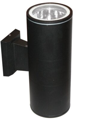 ΣΠΟΤ ΤΟΙΧΟΥ 2 ΔΕΣΜΕΩΝ ΑΛΟΥΜΙΝΙΟ ΜΑΥΡΟ ΣΥΜΒΑΤΙΚΟ 1xE27 IP54 173x108x276mm