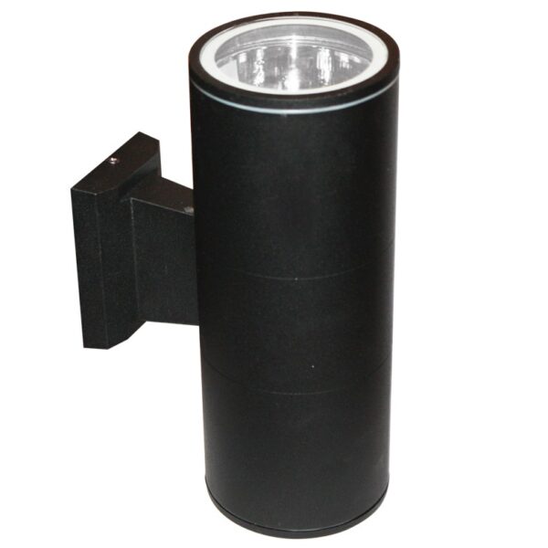 ΣΠΟΤ ΤΟΙΧΟΥ 2 ΔΕΣΜΕΩΝ ΑΛΟΥΜΙΝΙΟ ΜΑΥΡΟ ΣΥΜΒΑΤΙΚΟ 1xE27 IP54 173x108x276mm