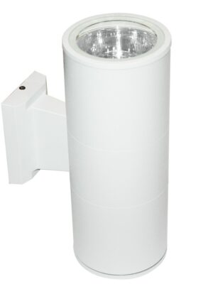 ΣΠΟΤ ΤΟΙΧΟΥ 2 ΔΕΣΜΕΩΝ ΑΛΟΥΜΙΝΙΟ ΛΕΥΚΟ ΣΥΜΒΑΤΙΚΟ 1xE27 IP54 173x108x276mm