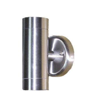 ΣΠΟΤ ΤΟΙΧΟΥ ΑΝΟΞΕΙΔΩΤΟ ΑΤΣΑΛΙ ΓΚΡΙ ΣΥΜΒΑΤΙΚΟ 2xGU10 IP54 108x60x160mm