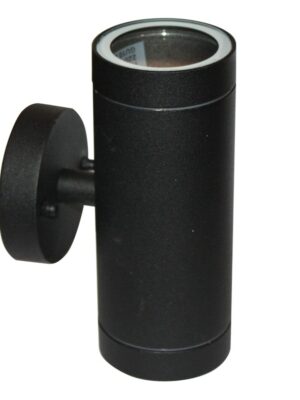 ΣΠΟΤ ΤΟΙΧΟΥ ΑΛΟΥΜΙΝΙΟ ΜΑΥΡΟ ΣΥΜΒΑΤΙΚΟ 2xGU10 IP54 108x64x160mm