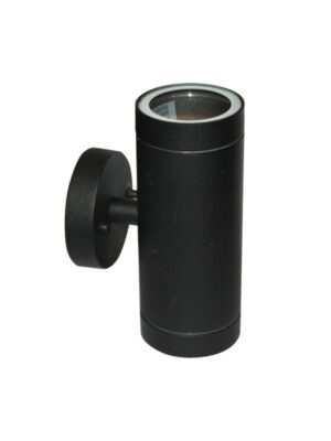 ΣΠΟΤ ΤΟΙΧΟΥ ΑΛΟΥΜΙΝΙΟ ΑΜΜΩΔΕΣ ΜΑΥΡΟ ΣΥΜΒΑΤΙΚΟ 2xGU10 IP54 108x64x160mm