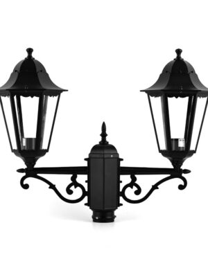 ΦΑΝΑΡΙ ΚΟΛΩΝΑΣ ΔΙΠΛΟ ΜΑΥΡΟ ΜΑΤ RAL9005M  23.5Χ44,5cm Φ60 RAL C0026