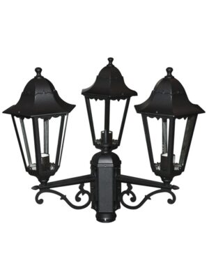 COMO II - ΠΑΡΑΔΟΣΙΑΚΟ ΦΑΝΑΡΙ ΠΛΑΤΕΙΩΝ ΑΛΟΥΜΙΝΙΟ ΜΑΥΡΟ ΜΑΤ ΣΥΜΒΑΤΙΚΟ 1xE27 IP54 660x380x550mm