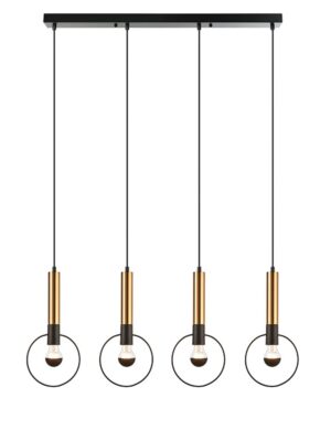 ΚΡΕΜΑΣΤΟ Φ/Σ 4ΧΕ27 ΟΡΕΙΧΑΛΚΟ/ΜΑΥΡΟ ΜΕΤ/ΚΟ 93X18ΧΗ116CM MIRACOLO