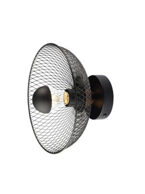 ΕΠΙΤΟΙΧΟ Φ/Σ 1ΧΕ27 ΜΑΥΡΟ ΜΕΤΑΛΛΙΚΟ D24Χ12CM KOBE