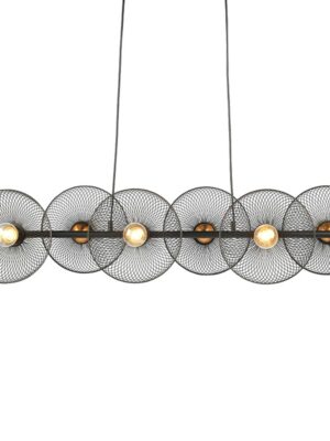 NETTO ΦΩΤΙΣΤΙΚΟ ΚΡΕΜΑΣΤΟ ΜΑΥΡΟ ΜΑΤ ΜΕΤΑΛΛΙΚΟ ΣΥΜΒΑΤΙΚΟ 6ΧΕ27 IP20 1030Χ1190mm