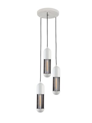 NETTO ΦΩΤΙΣΤΙΚΟ ΚΡΕΜΑΣΤΟ ΛΕΥΚΟ ΜΑΤ ΜΕΤΑΛΛΙΚΟ ΣΥΜΒΑΤΙΚΟ 3ΧΕ27 IP20 Φ270Χ1200mm