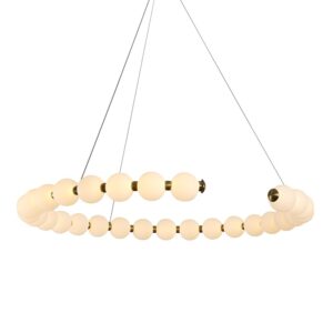 ΚΡΕΜΑΣΤΟ Φ/Σ LED 40W 3000LM 3000K IP20 ΧΡΥΣΟ ΑΛΟΥΜΙΝΙΟ + ΑΚΡΥΛΙΚΟ