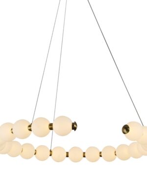 ΚΡΕΜΑΣΤΟ Φ/Σ LED 30W 2200LM 3000K IP20  ΧΡΥΣΟ ΑΛΟΥΜΙΝΙΟ + ΑΚΡΥΛΙΚΟ